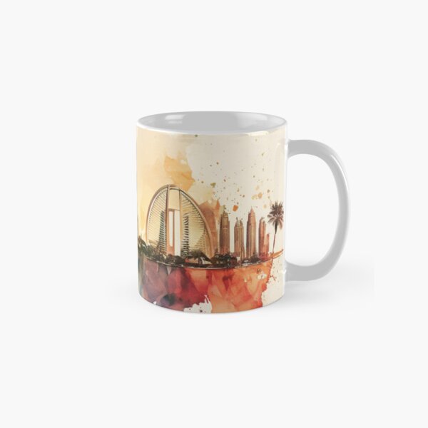 Item preview, Exploring Dubai's Iconic Landmarks in Watercolor designed and sold by DaniFantasy.