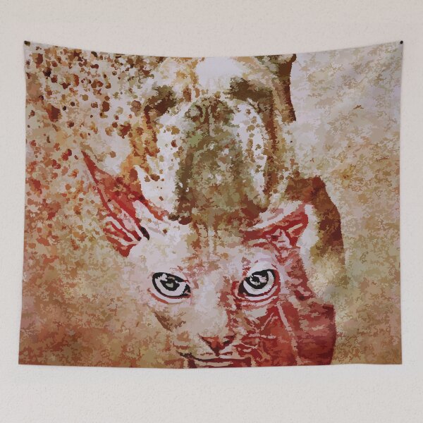 Item preview, French Bulldog over an Egyptian Cat Dissolving VRS2 designed and sold by vivendulies.