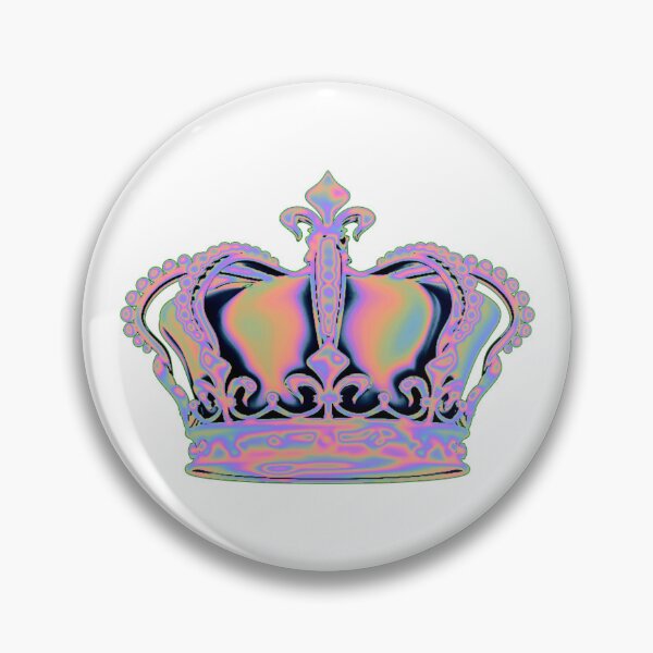 Item preview, Holo Holographic Vaporwave Aesthetic Crown designed and sold by AnimeStickerHub.