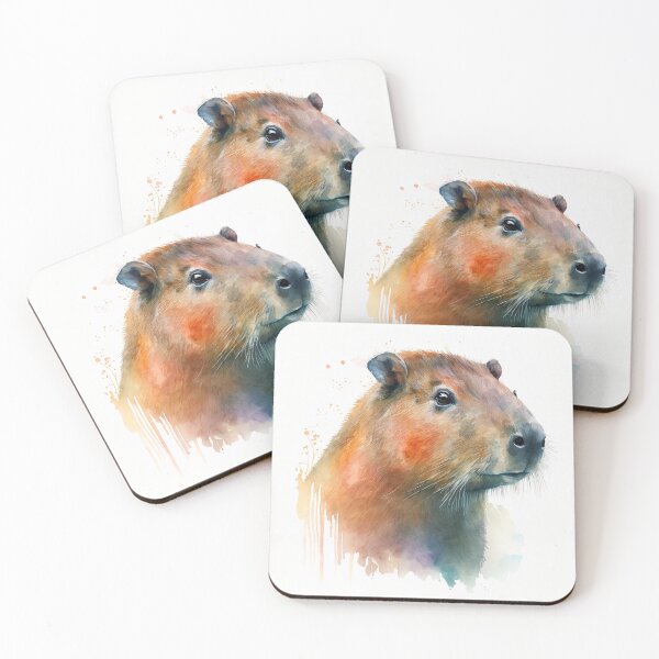 Item preview, Capybara Portrait | Wildlife Watercolour Portrait designed and sold by Adios65.