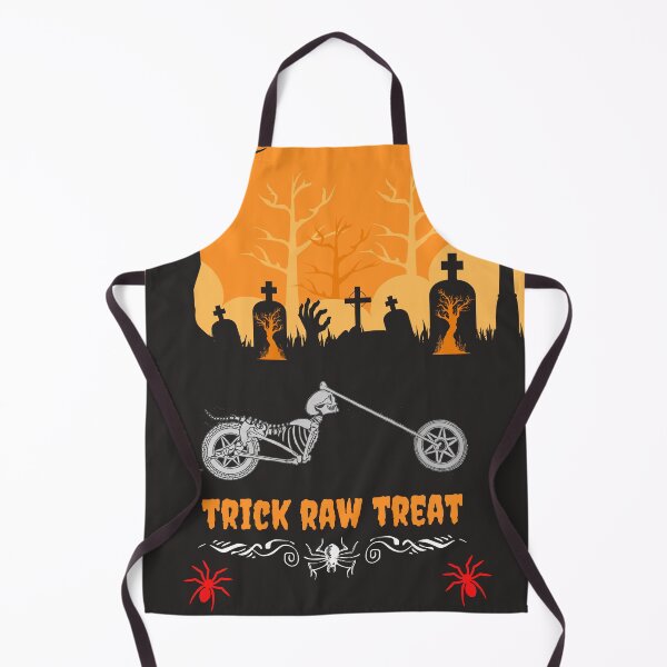 Item preview, trick raw treat skull head and motorcycle designed and sold by Bert Englefield.
