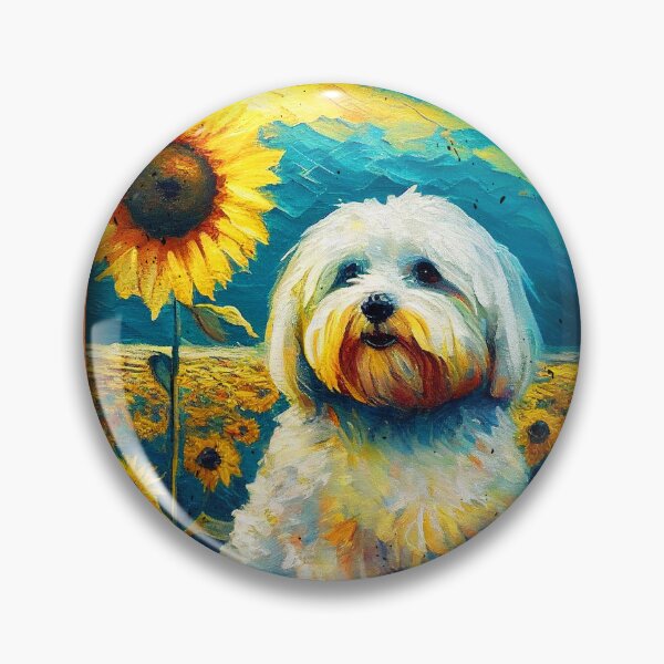 Item preview, Shichon Sunflower Painting Adorable Dog designed and sold by rafaeltto.