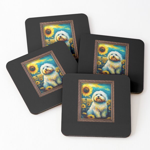 Item preview, Shichon Sunflower Painting Adorable Dog designed and sold by rafaeltto.