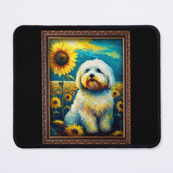 Item preview, Shichon Sunflower Painting Adorable Dog designed and sold by rafaeltto.