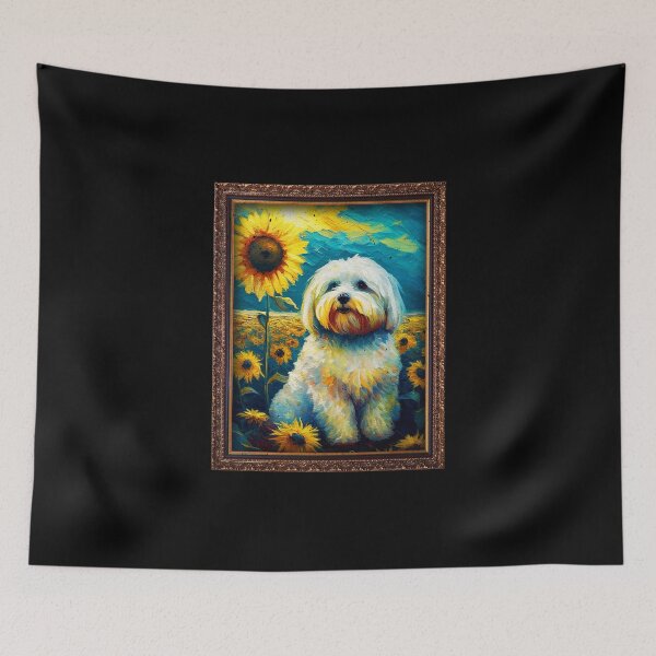 Item preview, Shichon Sunflower Painting Adorable Dog designed and sold by rafaeltto.