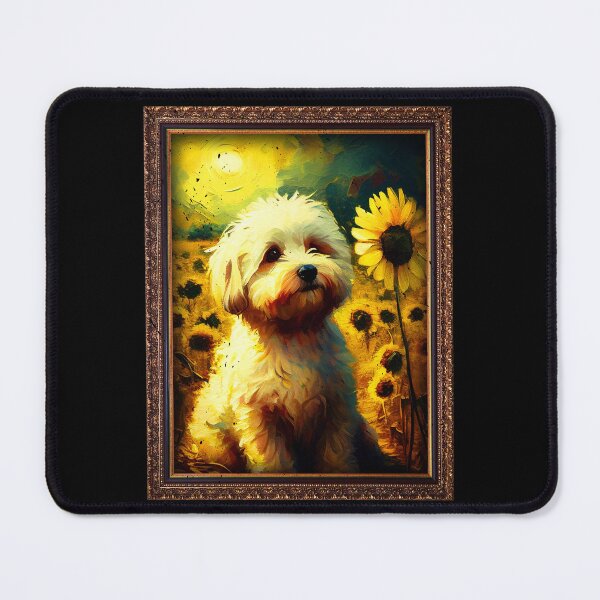 Item preview, Shichon Sunflower Painting Adorable Dog designed and sold by rafaeltto.