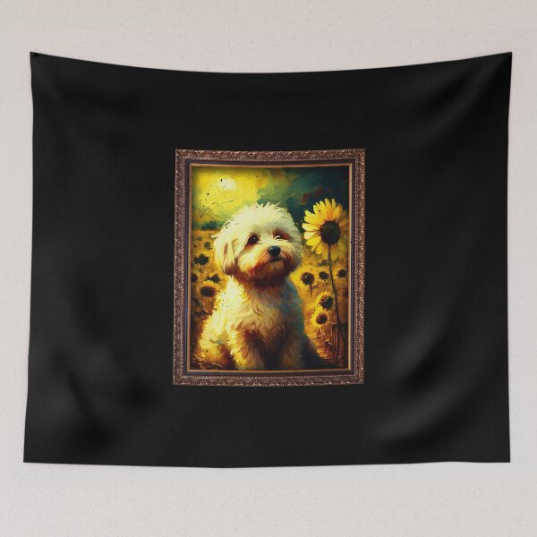 Item preview, Shichon Sunflower Painting Adorable Dog designed and sold by rafaeltto.