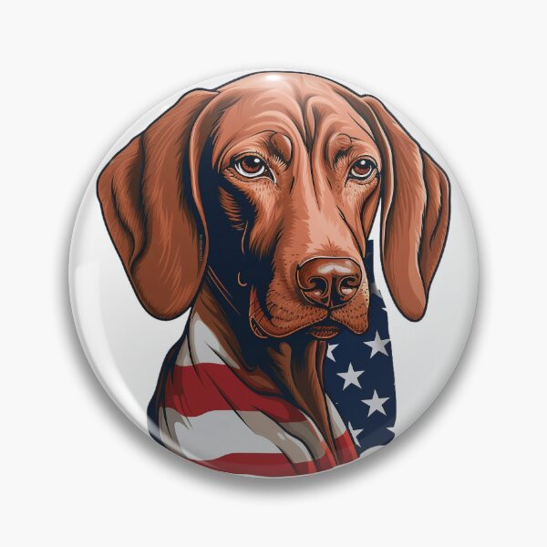 Item preview, Viola, the Patriotic Vizsla doggo designed and sold by Alanna Rose Realm.