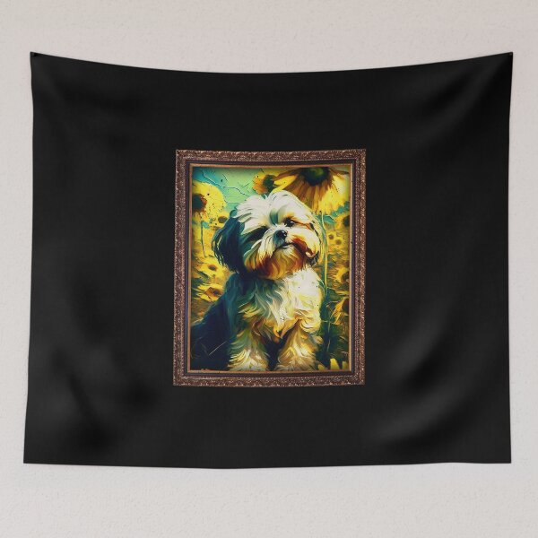Item preview, Shi Tzu Sunflower Painting Adorable Dog designed and sold by rafaeltto.