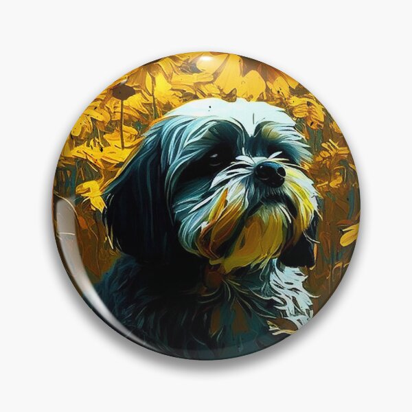 Item preview, Shi Tzu Sunflower Painting Adorable Dog designed and sold by rafaeltto.