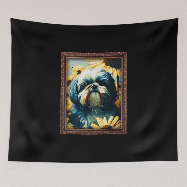 Item preview, Shi Tzu Sunflower Painting Adorable Dog designed and sold by rafaeltto.