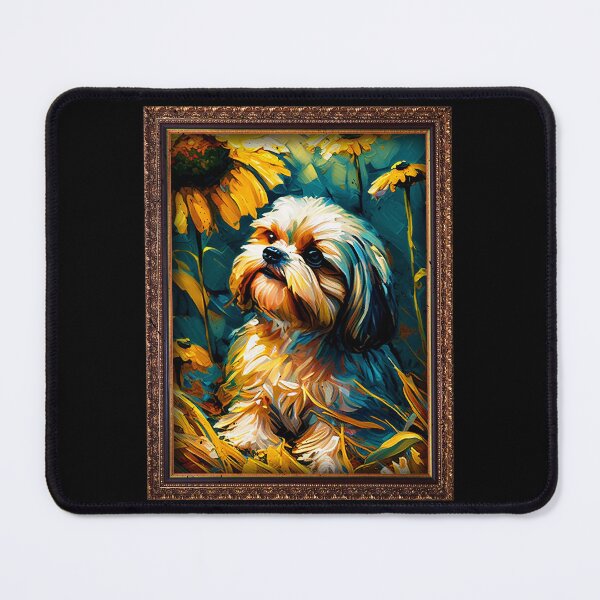 Item preview, Shi Tzu Sunflower Painting Adorable Dog designed and sold by rafaeltto.