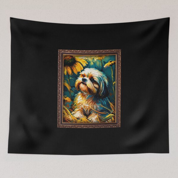 Item preview, Shi Tzu Sunflower Painting Adorable Dog designed and sold by rafaeltto.