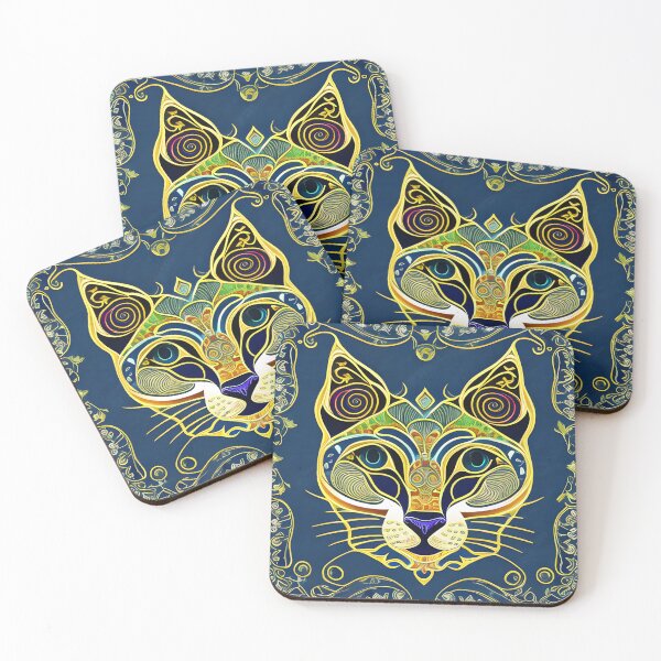 Item preview, cute lovely fractal art cat  designed and sold by Five Seventy Five.