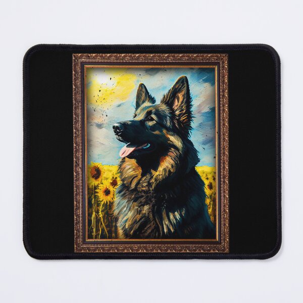 Item preview, Shiloh Shepherd Sunflower Painting Adorable Dog designed and sold by rafaeltto.