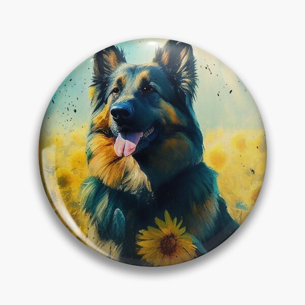 Item preview, Shiloh Shepherd Sunflower Painting Adorable Dog designed and sold by rafaeltto.