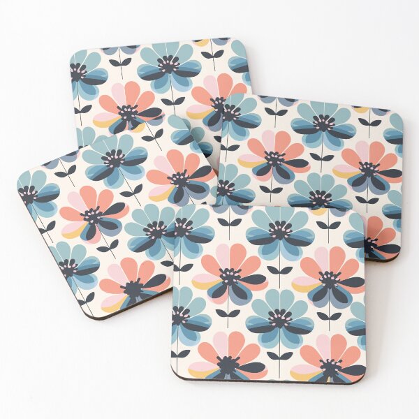 Item preview, Groovy Colorful Flowers in Mary Quant Style designed and sold by TopArtsy.