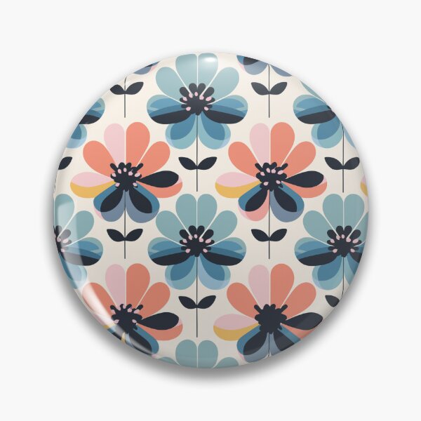 Item preview, Groovy Colorful Flowers in Mary Quant Style designed and sold by TopArtsy.