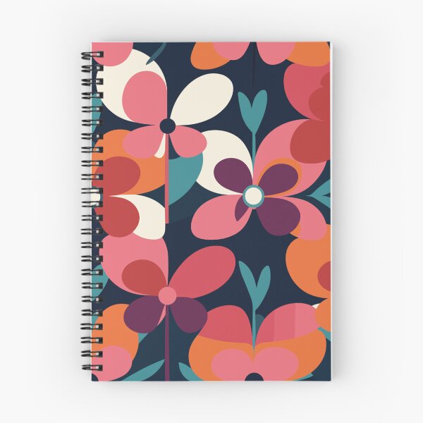 Item preview, Retro Mary Quant-Inspired Red Floral Explosion designed and sold by TopArtsy.