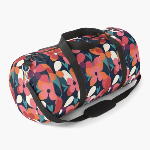 Item preview, Retro Mary Quant-Inspired Red Floral Explosion designed and sold by TopArtsy.