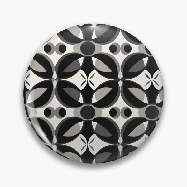 Item preview, Bold Black and White Florals à la Mary Quant designed and sold by TopArtsy.
