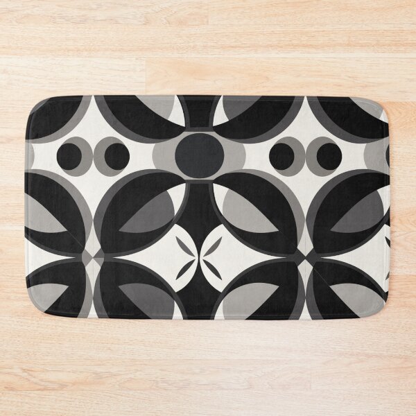 Item preview, Bold Black and White Florals à la Mary Quant designed and sold by TopArtsy.