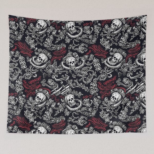 Item preview, Pirate Themed Skull Pattern designed and sold by Darkhosis.