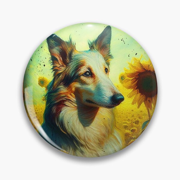 Item preview, Silken Windhound Sunflower Painting Adorable Dog designed and sold by rafaeltto.