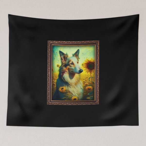 Item preview, Silken Windhound Sunflower Painting Adorable Dog designed and sold by rafaeltto.