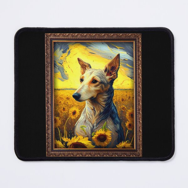 Item preview, Silken Windhound Sunflower Painting Adorable Dog designed and sold by rafaeltto.