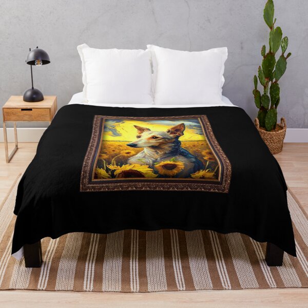 Item preview, Silken Windhound Sunflower Painting Adorable Dog designed and sold by rafaeltto.