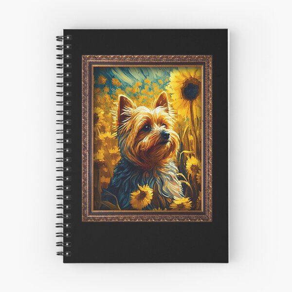 Item preview, Silky Terrier Sunflower Painting Adorable Dog designed and sold by rafaeltto.