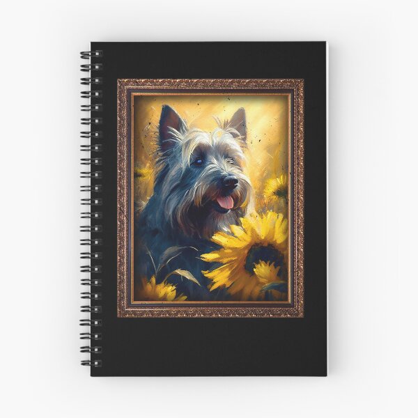 Item preview, Skye Terrier Sunflower Painting Adorable Dog designed and sold by rafaeltto.