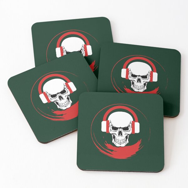 Item preview, Skull with Headphones                            designed and sold by maximuselias.