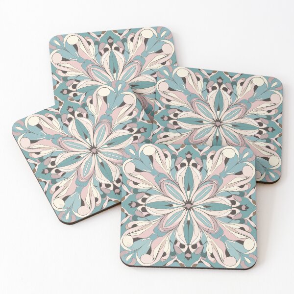 Item preview, Retro Chic Mary Quant-Inspired Centered Flowers designed and sold by TopArtsy.