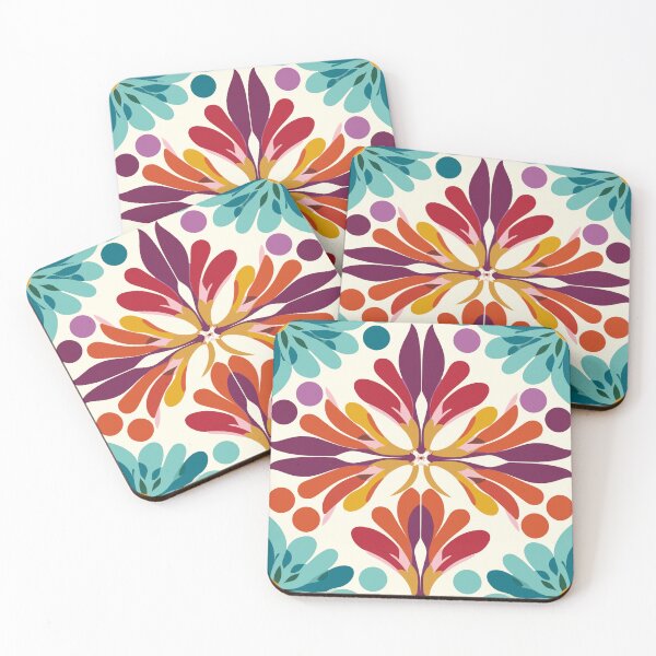 Item preview, Groovy Centered Floral Patterns à la Mary Quant designed and sold by TopArtsy.
