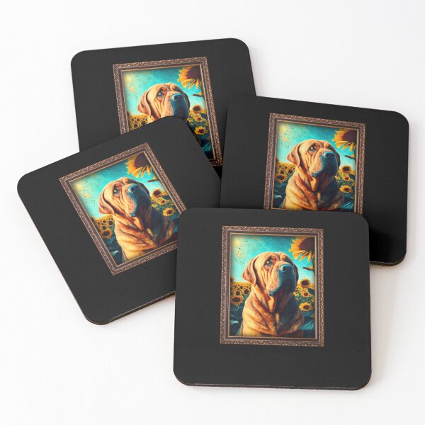 Item preview, Spanish Mastiff Sunflower Painting Adorable Dog designed and sold by rafaeltto.