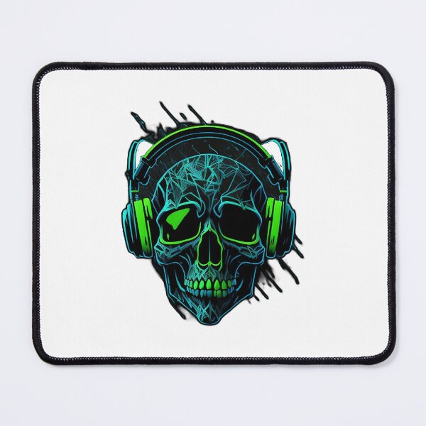 Item preview, skull with headphones                                      (36) designed and sold by maximuselias.