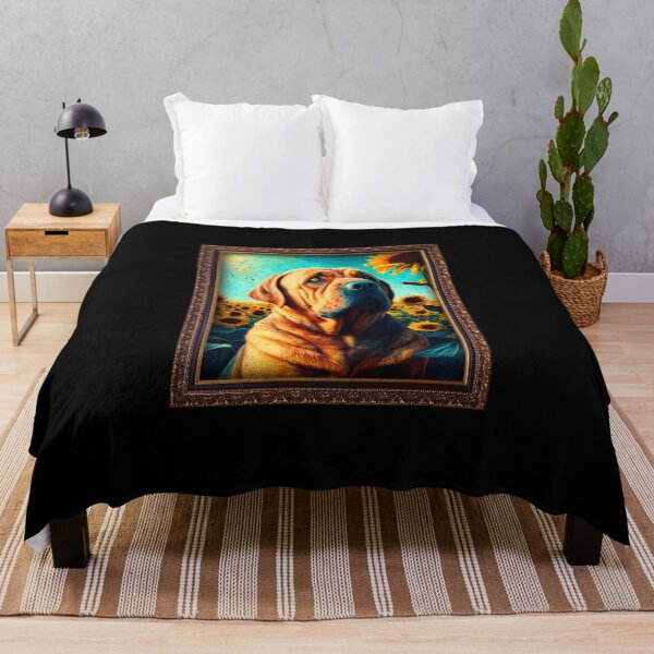 Artikelvorschau, Spanish Mastiff Sunflower Painting Adorable Dog entworfen und verkauft von rafaeltto.