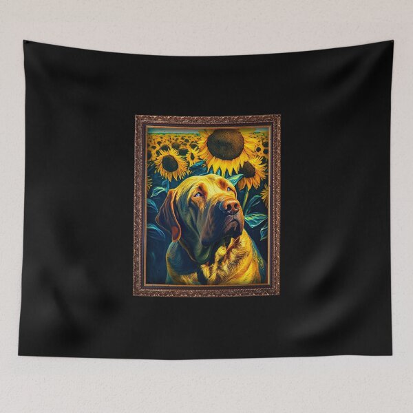 Artikelvorschau, Spanish Mastiff Sunflower Painting Adorable Dog entworfen und verkauft von rafaeltto.
