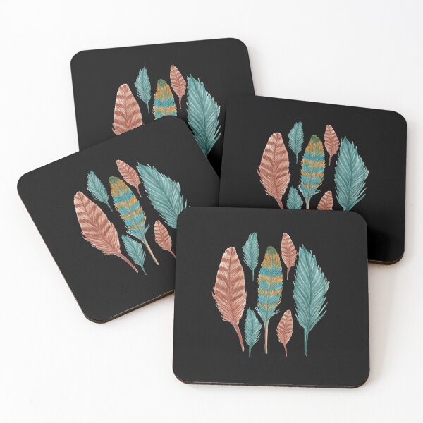 Item preview, watercolor colored feathers designed and sold by Astralia.