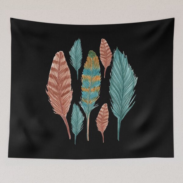 Item preview, watercolor colored feathers designed and sold by Astralia.