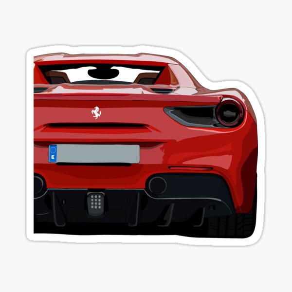 🚗💨 Ferrari 488 PNG autocollant