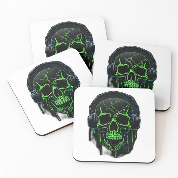Item preview, skull with headphones                              (28) designed and sold by maximuselias.