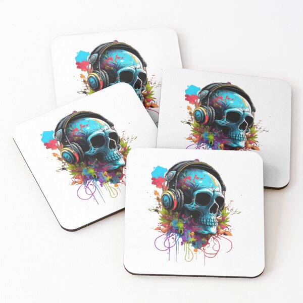 Item preview, Skull With Headphones                        (22) designed and sold by maximuselias.