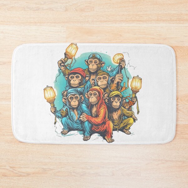 Item preview, Monkey Lantern Fiesta: A Playful and Colorful Celebration designed and sold by Designs-By-Geli.