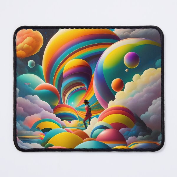 Item preview, Psychedelic Colorful Planets Beautiful Background Digital Art designed and sold by AstonishingArts.