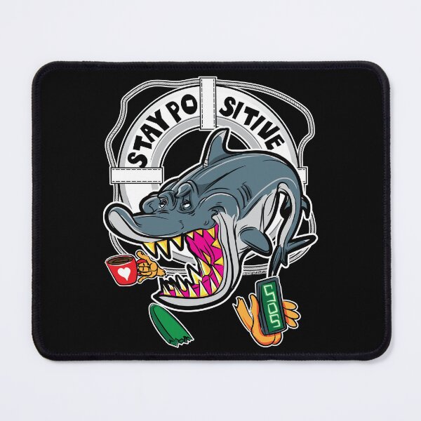 Item preview, Stay POsitive Shark designed and sold by eShirtLabs.