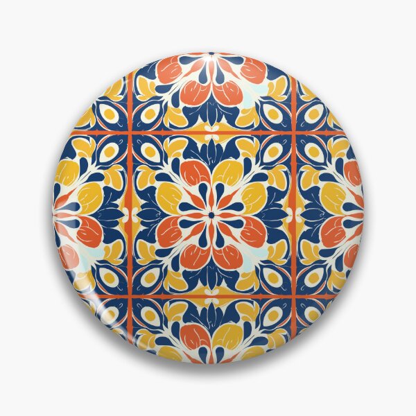 Item preview, Large Centered Florals in Mary Quant Style designed and sold by TopArtsy.
