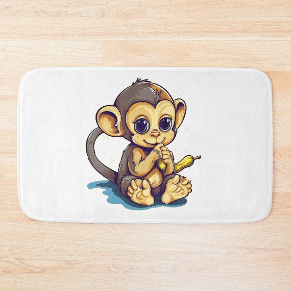 Item preview, Adorable Baby Monkey Playing with a Banana designed and sold by Designs-By-Geli.